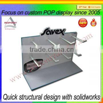 acrylic keychain counter display rack with hook