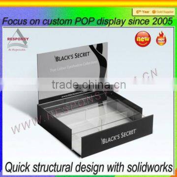 Good Design Black Acrylic Material Makeup Display Stand photo-6