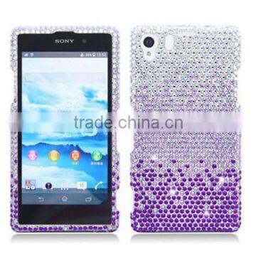 For Sony Xperia Z 4G Diamond Bling Snap Hard Case Phone Cover