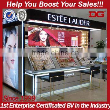 Guangzhou makeup kiosk design wood shopping mall furniture for sale