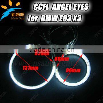 9-16V DC CCFL car headlights angel eyes halo ring for BMW E83 X3 with red blue green yellow orange purple white colors