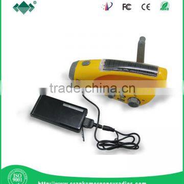 2015 Hot Selling Solar Dynamo Flashing Radio