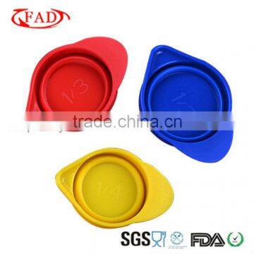 60ml,80ml,125ml,250ml storage for food silicone measuring cup set