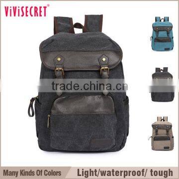 2015 Hot Sale Fashion Machinery Sale Teenager Canvas School Bagpack photo-2