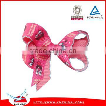 New Design Grosgrain Ribbon Hair Bows With Elastic Bands/Hair Accessories for Girls