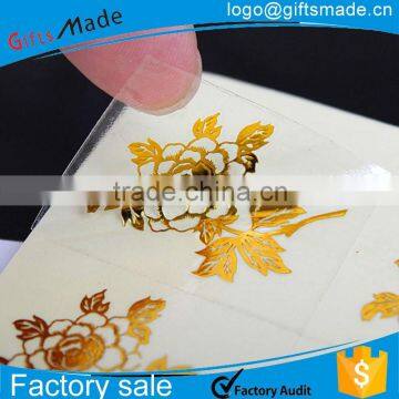 yellow plastic stickers/clear plastic stickers/printing plastic sticker