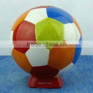 Ceramic Football Piggy Bank/ Ceramic Football Money Box