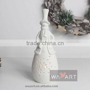 Lively LED Lighted Snowman Ceramic Chrismas Decoration photo-4