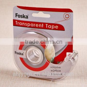 Plastic Transparent Stationery Adhesive Tape With Dispenser.