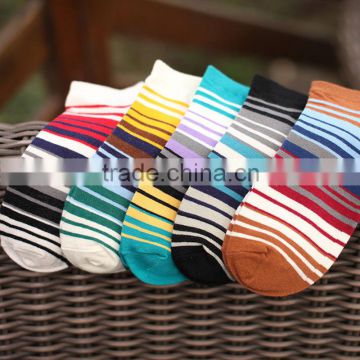 5Pairs New Men Women Sports No Show Striped Running Hiking Travel Socks