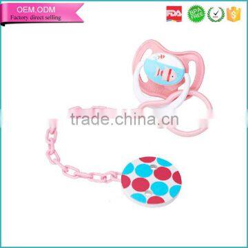 New funny bear shape ECO-friendly plastic baby pacifier chain clip