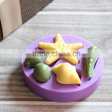 Soft Silicone Shells Cake Mold Decorating, Starfish Animal Silicone Cake Moulds