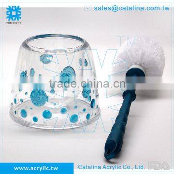 3D Bubble Fish Pattern Blue Toilet Brush Lotion Dispenser Toothbrush Cotton Jar Soap Dish Tumbler Glass Bathroom Supplies