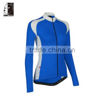 Fashion 2016 wholesale womens long sleeves cycling jersey