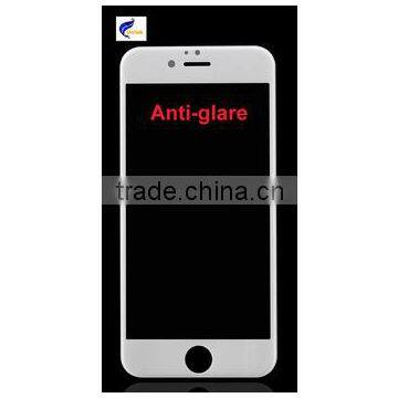 9H Anti-glare Tempered Best price Glass Film screen protector For Iphone 6/6Plus With shinning edge in white