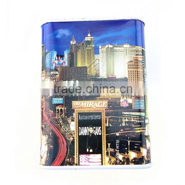 Exquisite square metal money saving tin boxes