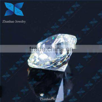 Synthetic white D round large rough sona diamond