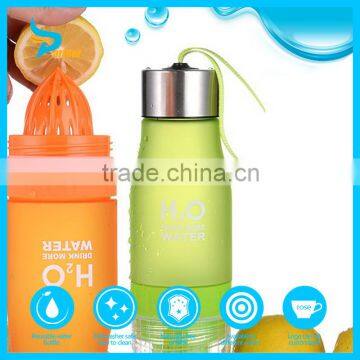 Fruit Water Bottle BPA Free Lemon Juice Water Bottle Sports Plastic Lemon Water Bottle