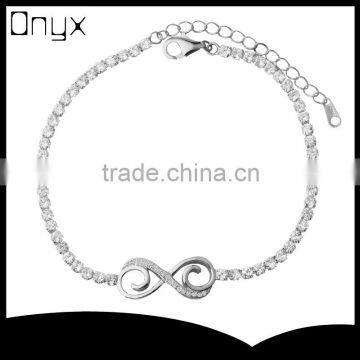 925 sterling silver letter x mystery symbol bracelet for women