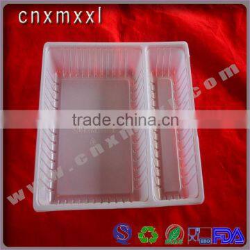 white Custom food grade divided plastic snack tray with high quality