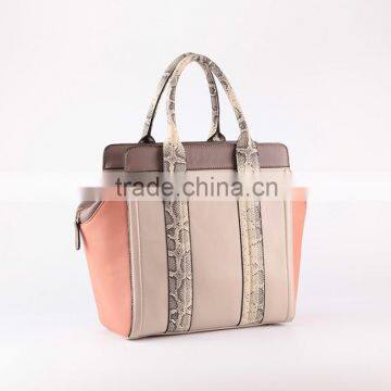 3876 2016 Summer Collection Woman pu Synthetic Snake Skin Handbag Supplier photo-2