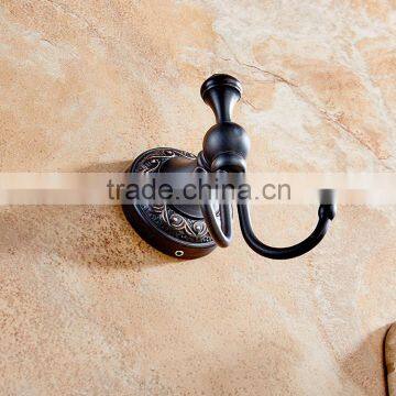 2016 Bathroom Accessory With Brass Black Archaize Carved Single Robe Hook . photo-5