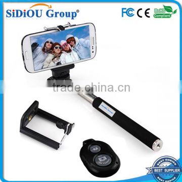 Extendable Selfie Stick Handheld Monopod +Clip Holder+Bluetooth Camera Shutter Controller for Travel Take Photo