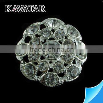 Silvertone fancy crystal rhinestone buttons for promotion