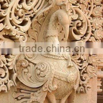 carved stone wall decoration