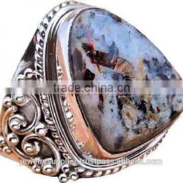 Appealing Blue Lapis Wholesale Jewelry Wholesaler Natural Gemstone Silver Jewellery Rings