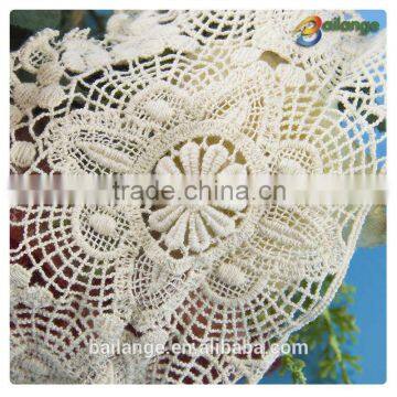 High quality China manufacturer Embroidered Chemical 15cm ivory lace elastic for garment