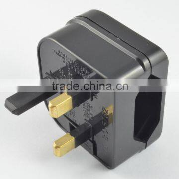 EU 2 Pin to 3 Pin 5732 UK Fused Electric Travel Adaptor Socket