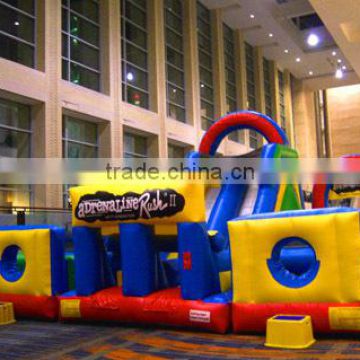 factory sale inflatable crazy rush obstacle slide JFOC-305