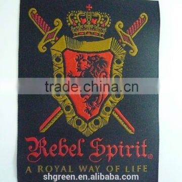 Black Woven Label,brand Logo Clothing Patch With Sewing