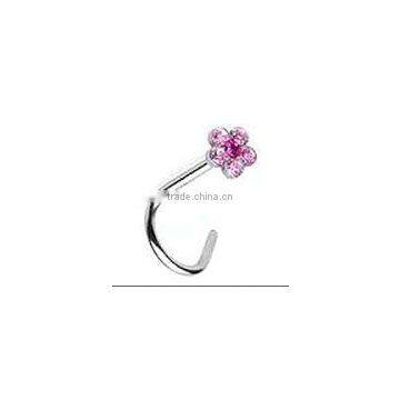 body jewelry flower crystal piercing nariz