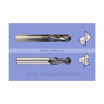 Tungsten carbide ball nose end mill