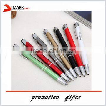 2016 hot sale promotional aluminum pen Comfortable handle feeling metal pen