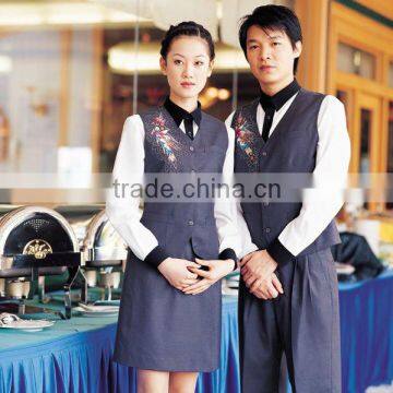 HOT selled restaurant/hotel receptionest staff uniform (OEM)