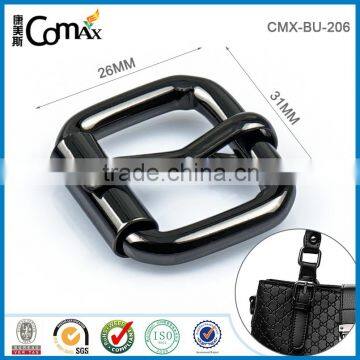 Metal shiny black belt pin buckle for strap