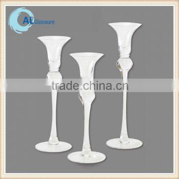 long-stemmed glass candle holder for wedding