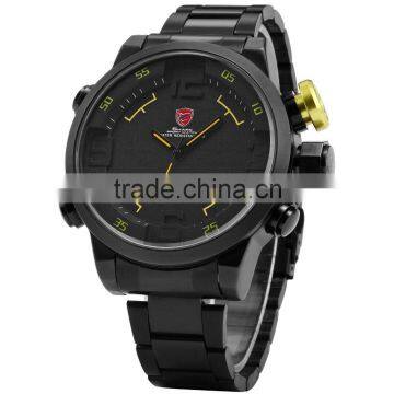 Military SHARK Analog LED Stainless Steel Sport Quartz Wrist Men Digital Watch photo-2