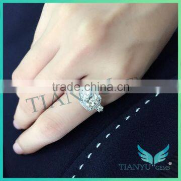 Custom Engagement Rings Fashion Design 14K White Gold Cusion Cut Moissanite Diamond Rings photo-5