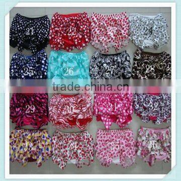 boutique satin baby ruffle diaper cover bloomers wholesale Multicolor cute satin baby ruffle diaper cover bloomers baby shorts