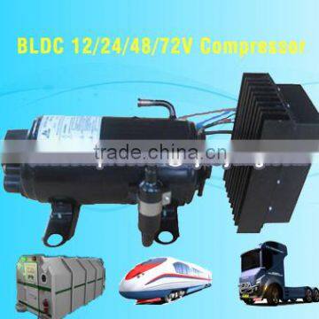 Bldc electric compressor for geothermal heat pump air ventilation 12v/24v cab a/c of truck electric-vehicle ev ac motor car kits