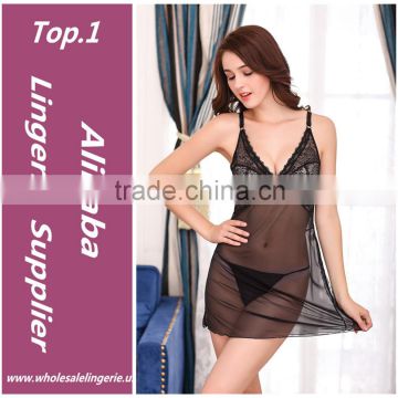 2015 NEW sexy see through babydoll lingerie wholesale thailand lingerie