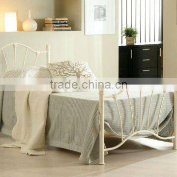 Cream single 3'0''metal bed frame