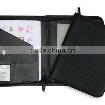 A4 zipper pu file folder