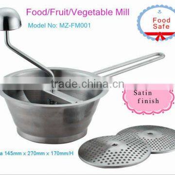 Stainlesss Steel Manual Food Mill, Fruit Mill, Vegetable Mill