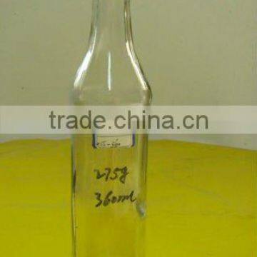 360ml food garde glass cooking oil empty bottle with lid wholesale