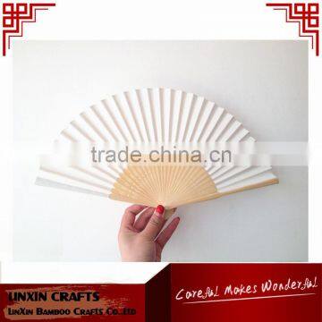 advertising bamboo folding paper fans customized